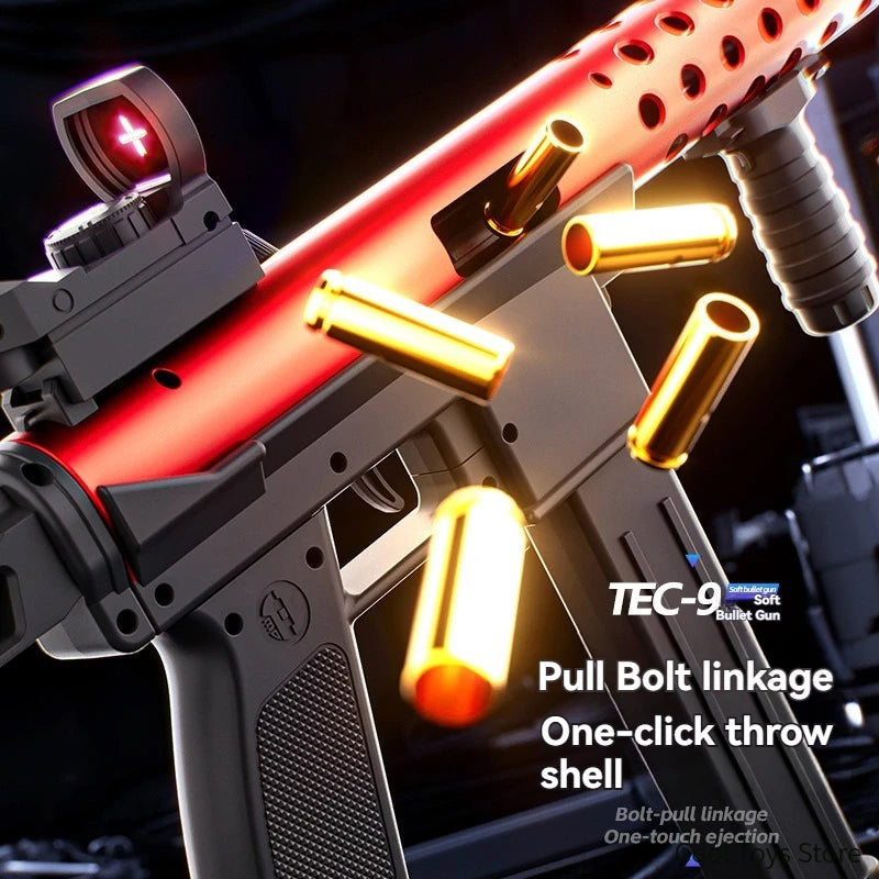 TEC9 Submachine Gun Toy Soft Bullet Shell Toy Gun