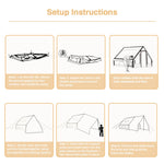 Pakicetus Large Inflatable camping tent 4-8 people with windows portable water-resistant camping tent