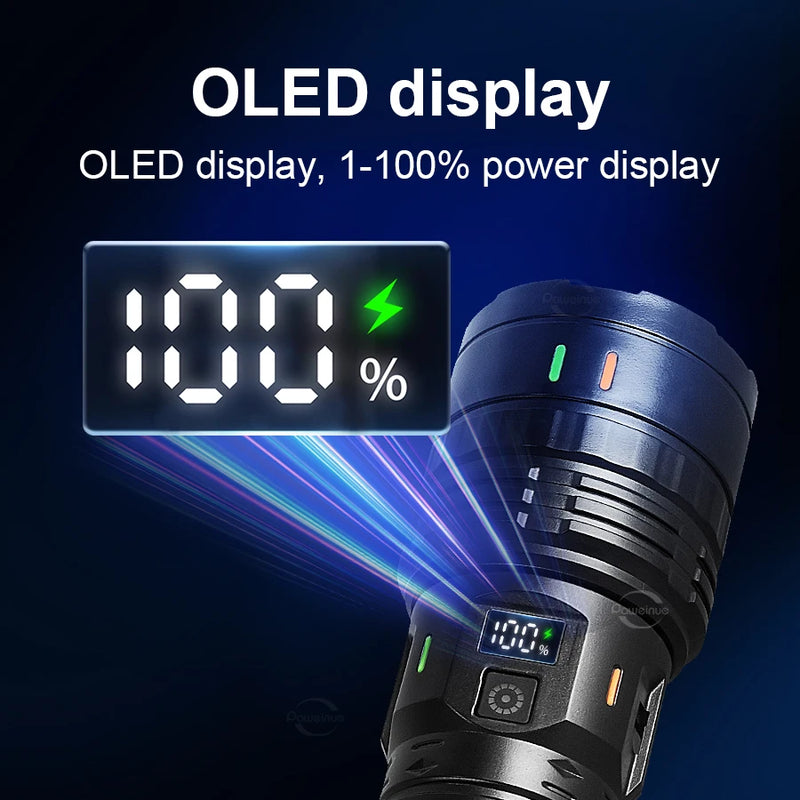 Gondiah Camping 998000000LM Ultra Powerful LED Flashlight, 2000W