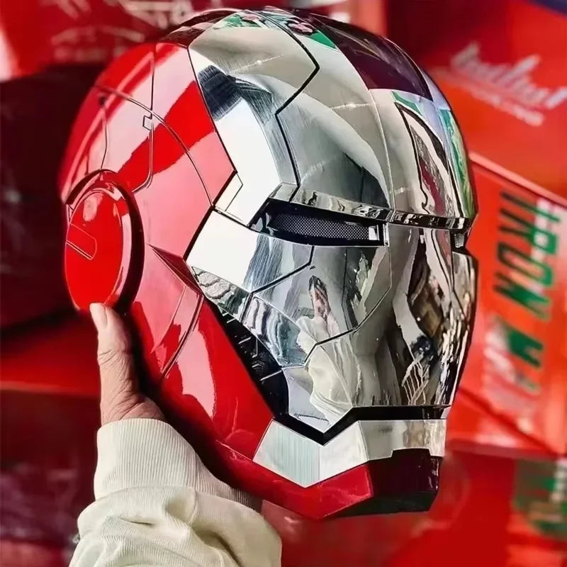 1:1 Iron Man MK5 Helmet – Wearable & Transformable Electronic Helmet, Voice-Activated Opening & Closing, Cosplay Costume Prop, Collectible Decoration & Gift