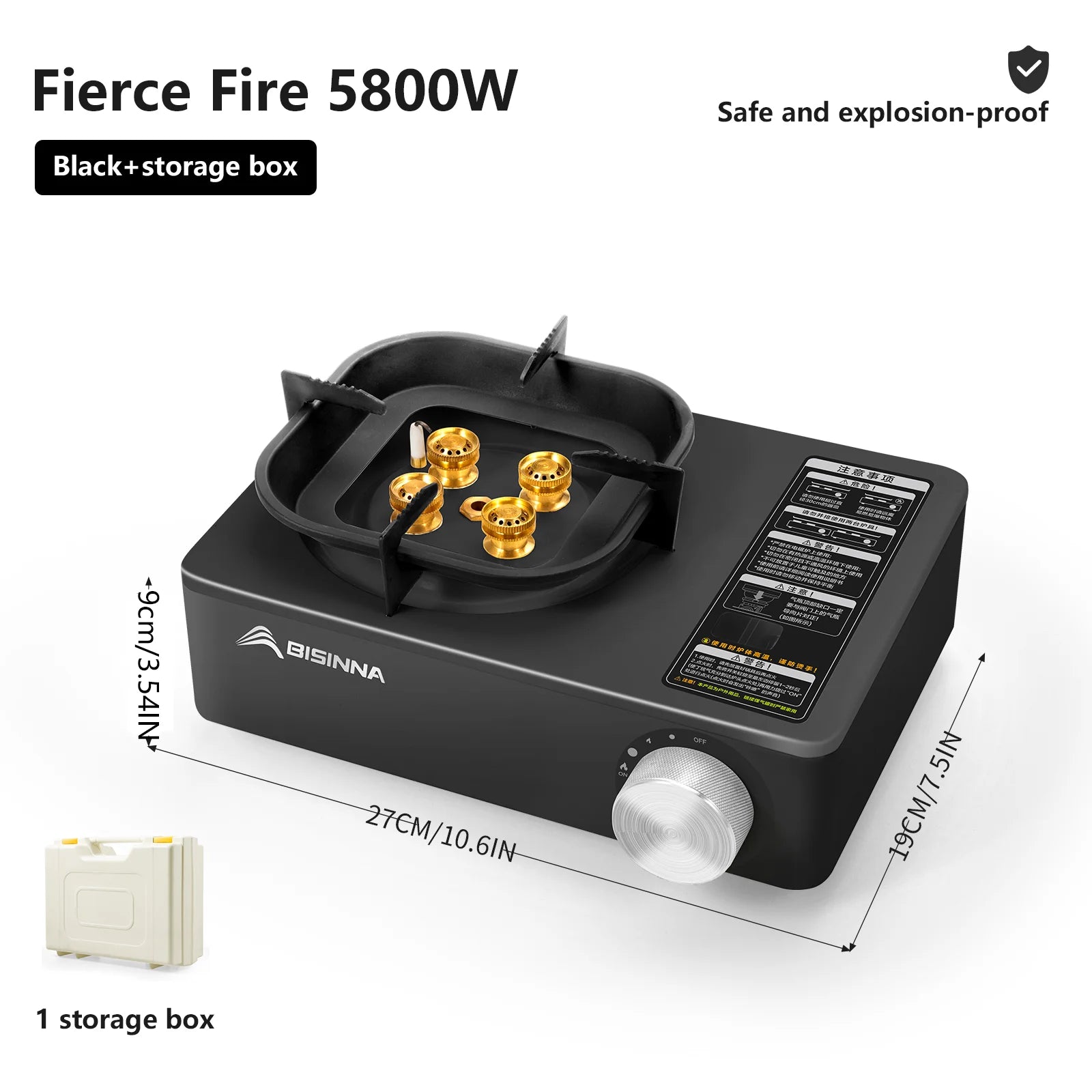 BISINNA Camping Gas Stove 5800W