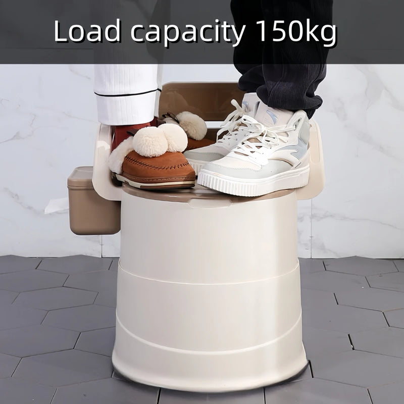 east Camping Portable Camping & Emergency Toilet with Lid – Grey