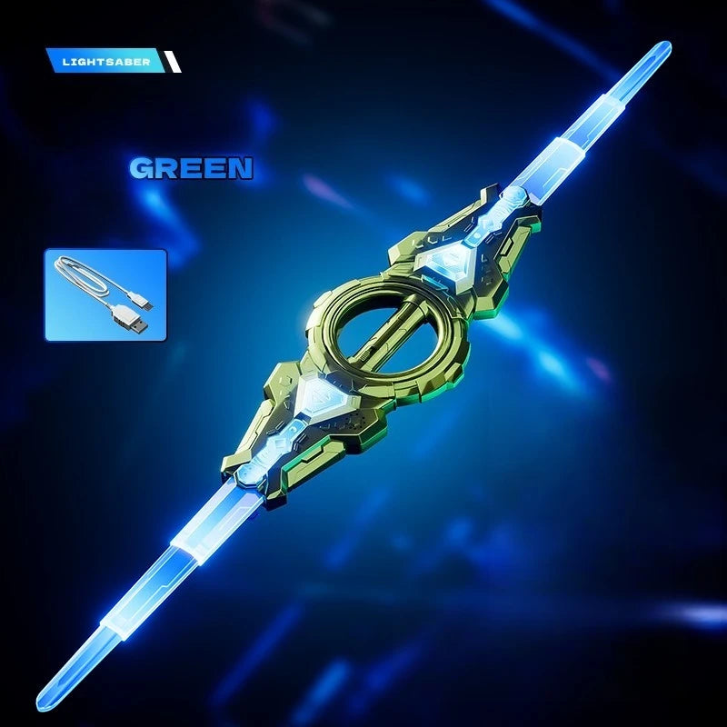 Rotate Sword Double Ended Retractable Multi-Colour Flash LED Light Toy