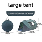 5–8 Person Waterproof Family Camping Tent – Automatic Quick Open