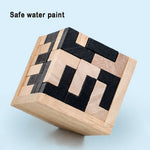 3D Cube Puzzle Luban Interlocking Creative Educational Wooden Toy