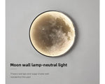 Nawongo Dimmable Indoor Creative Wall Mounted Ceiling Light Creative Bedside Living Room Round Decoration Modern LED Moon Wall 50cm Wall Light