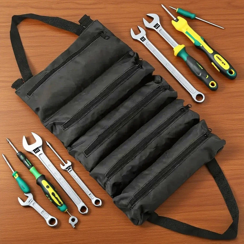 Father's Day Multi-Purpose Tool Bag High-Quality Professional Multi Pocket Hardware Tools Pouch Roll UP Portable Small Tools Organizer Bag Fathers Day Special
