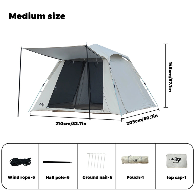 2–3 Person Pop-Up Camping Tent – Waterproof & Windproof with Carry Bag