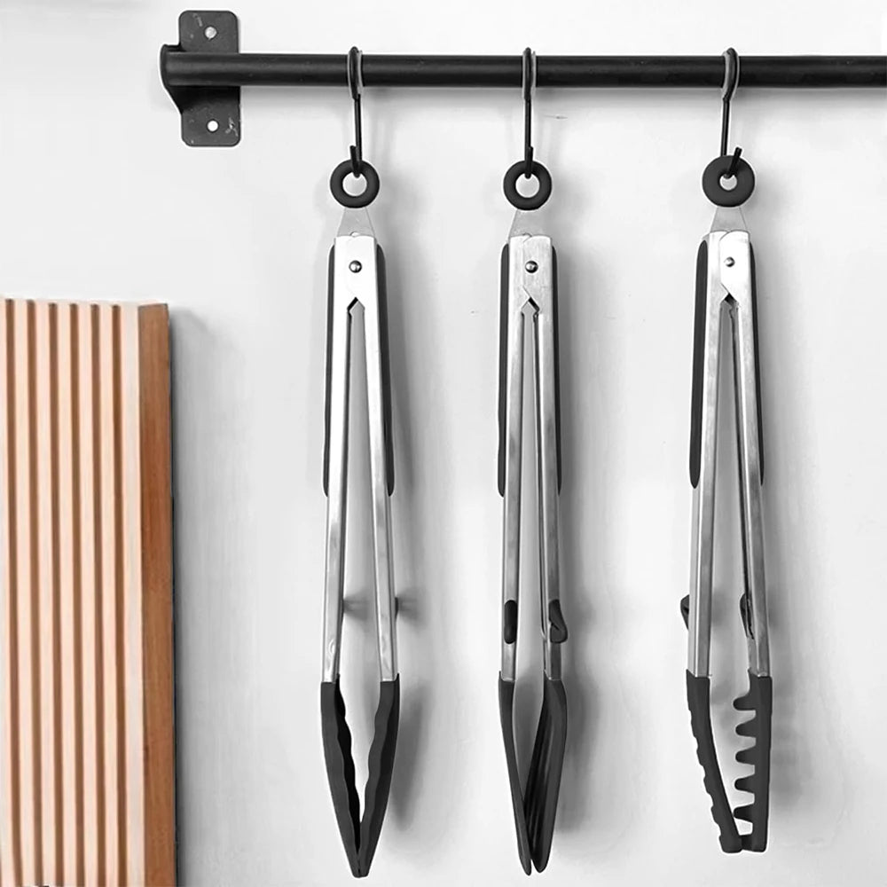 east Essentials Kitchen Tongs Silicone Food Tongs Non Stick Cooking Serving Tongs For BBQ Salad Steak Pasta Spaghetti Noodles