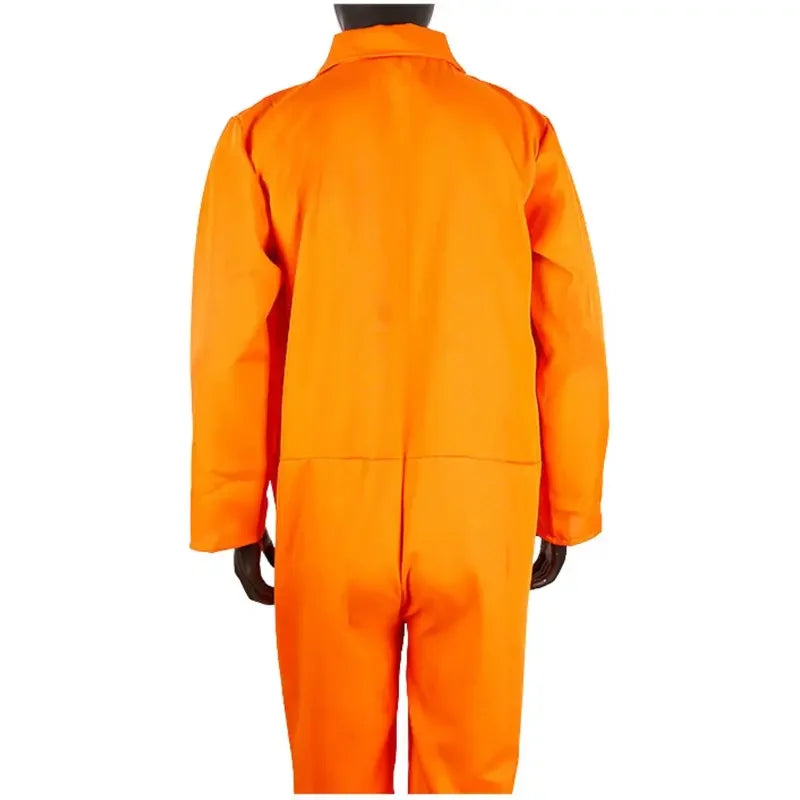 Adult Orange Prisoner Halloween Costume – Unisex Carnival Cosplay Jumpsuit
