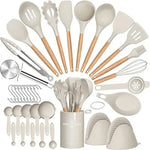 MasterBro 36pcs silicone utensil cooking set with holder