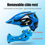 BATFOX Child Bicycle Helmet MTB Detachable Kids Full Face Helmet for Children Motorcycle Casco Bicicleta MTB Motocross Helmet