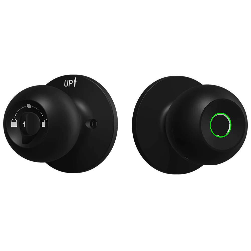Smart Doorknob Fingerprint, Rechargeable Electronic Door Lock with Keys