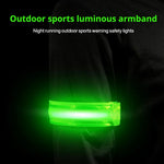 Night Running Armband LED Light Outdoor Sports USB Rechargeable Safety Belt Arm Leg Warning Wristband Cycling Bike Bicycle Light