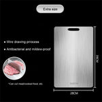 KitchenAed 316 Stainless Steel Panel and Chopping Board Kitchen Household Thickened Double Sided Cutting Board Block Kneading Dough Board