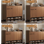 MOYU Multi-Function Pine Wood Shoe Cabinet Storage Furnitur Modern Freestanding Entryway Shoe Rack with Home Organization Furniture