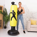 160cm Adults Children Inflatable Boxing Bag Kids Boxing Punch Kicking Sandbag Decompression Fitness Equipment