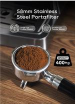 HiBREW 20Bar Semi Automatic Espresso Coffee Machine Temperature Adjustable 58mm Portafilter Cold/Hot Coffee Maker Metal