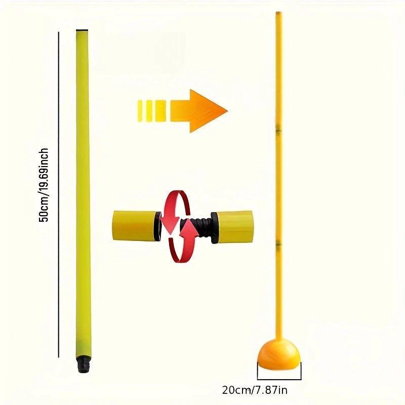 Galamunda Agile Movement Training Pillar, Football Skills Training Tool, Detachable Design, and Heavy-duty Base - for Football Training