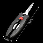 Ishmet Seafood Tools Multi-functional Zinc Alloy Claws Crab Needles Crab Scissors Kitchen Seafood Tools