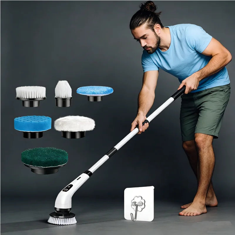Cordless Household Spin Scrubber Kitchen Gadgets Hairbrushes Bathroom Broom Toilet Multipurpose Cleaning Brush Electric Mops
