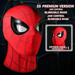 Halloween Spider-Man Mask with Operable Blink Eyes, Chin Control & Superhero Cosplay Headgear – Costume Prop & Gift