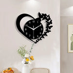 east Home Heart shaped frameless design acrylic silent clock living room bedroom home decoration Mother's Day New Year Easter gift