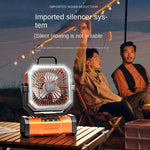 Radiator Fan 20000mAh Battery Camping Fan 4 LED Lantern 8 Speeds Portable Fan
