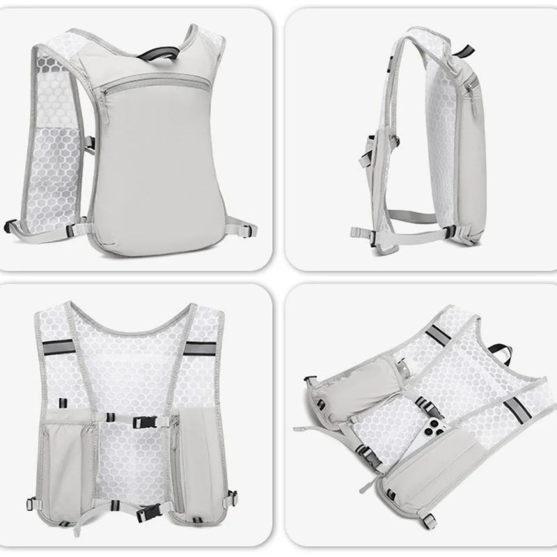 Reflective Lightweight Running Vest for Biking & Sports with Hydration Chest Pack Phone Storage Pocket Outdoor Gear