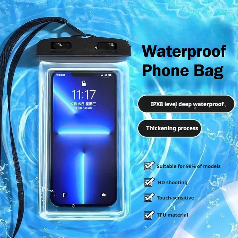 Waterproof Phone Case Pouches, Floating Bag, Touch Screen Access & More