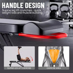 PORIYA 9 in 1 Foldable Adjustable Weight Bench Fitness Bench Adjustable Bench Gym