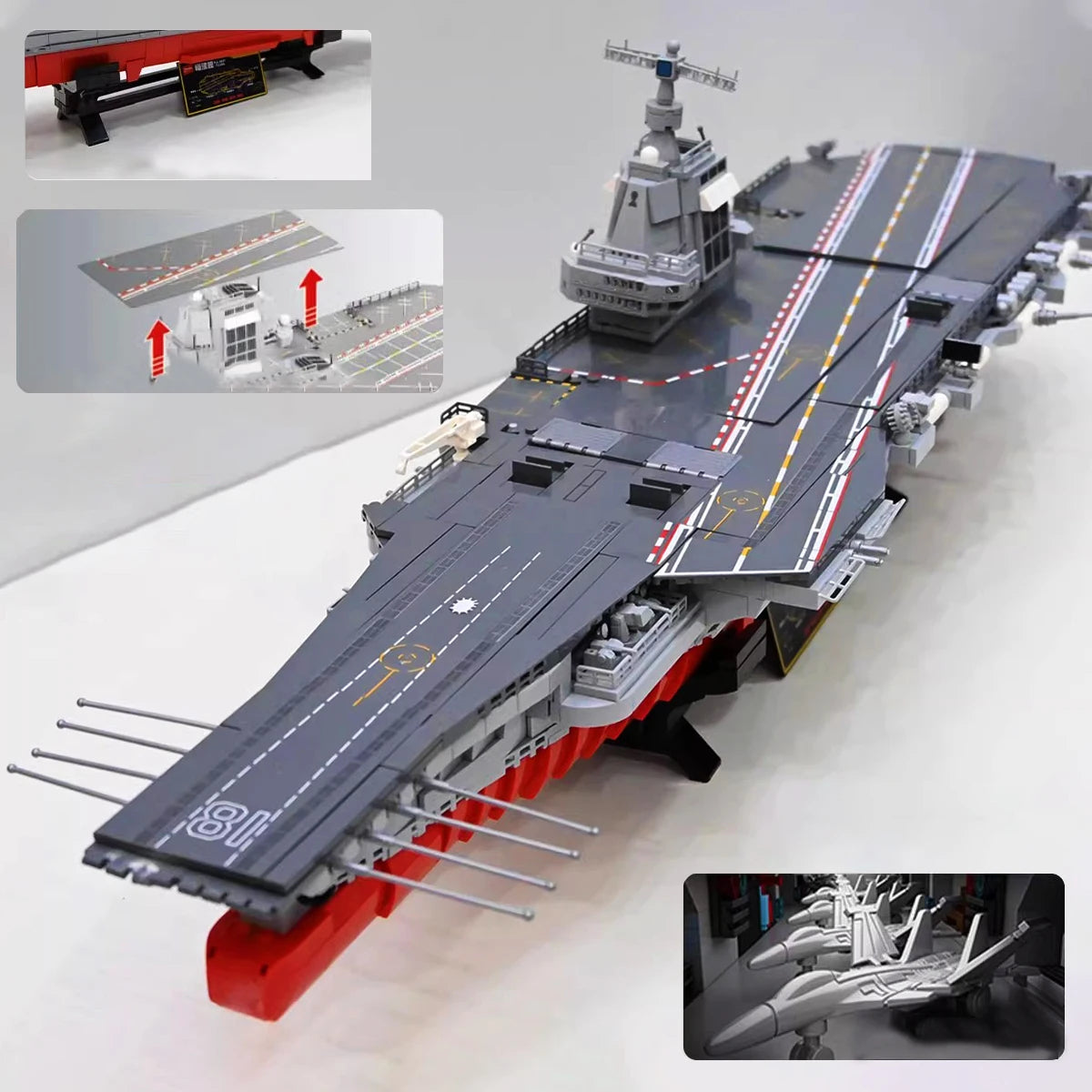 Lego STYLE 3049PCS Military Aircraft Carrier Ship Building Blocks