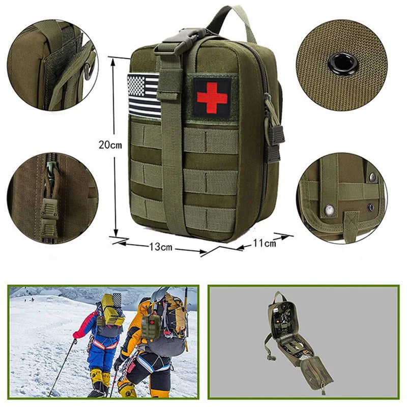 Survival First Aid Kit Survival Full Set Molle Outdoor Gear Emergency Kits