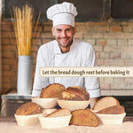 KeMorii Natural Rattan Bread Proofing Basket Handmade Rattan Wicker Baking Bowl Dough Fermentation Sourdough Banneton Bread Basket