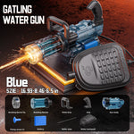 Rotating Gatling Water Gun Large High Pressure Large Capacity Backpack Playing Water Fight Children's Outdoor Toy