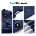 Lightweight Outdoor Cooling Vest - Men's 3-Speed 9-Blade Fan System for Camping, Fishing, Construction & Heat Relief
