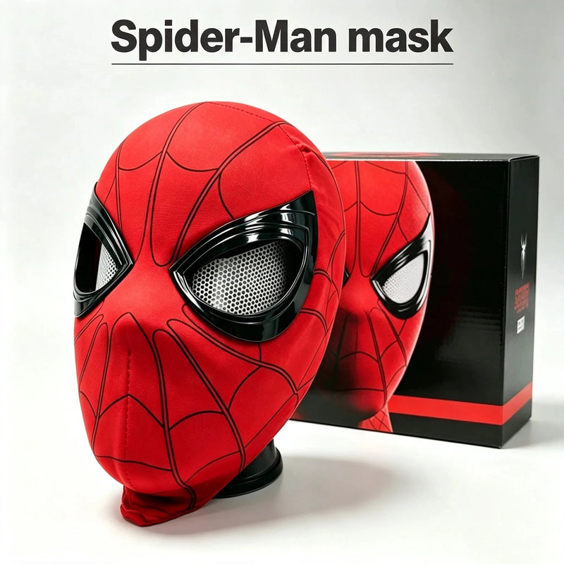 Halloween Spider-Man Mask with Operable Blink Eyes, Chin Control & Superhero Cosplay Headgear – Costume Prop & Gift
