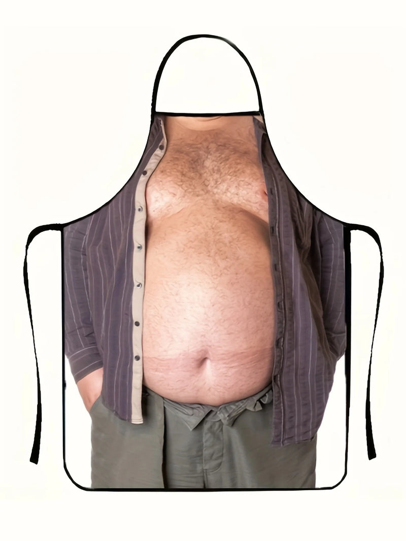 Men’s Funny Beer Belly Halloween Apron – Novelty Party Costume