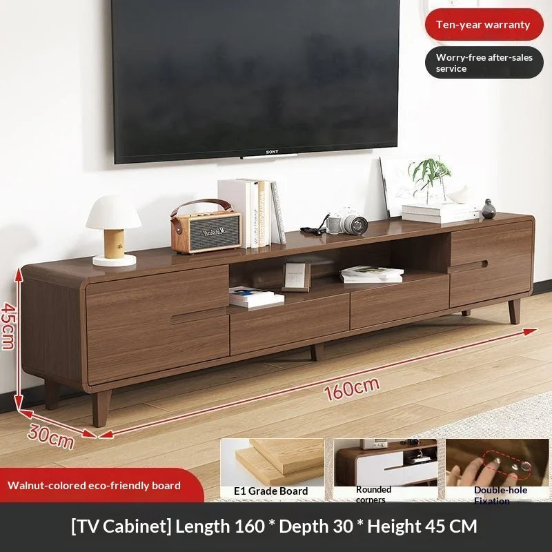 Nawongo Modern Minimalist TV Stand TV Cabinet Console Living Room Bedroom Space Saving Storage Coffee Table Set  Table Television Salon