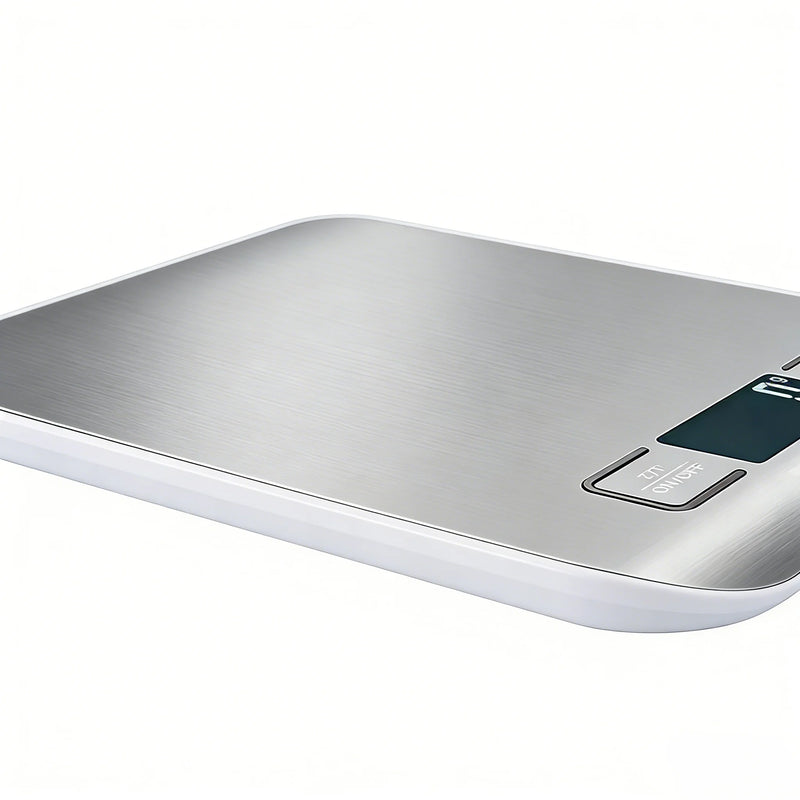 east Essentials Digital Kitchen Scale 10/5kg-1g LED Display Stainless Steel Panel Electronic Scales for Home Food Snacks Weighing Baking Tools