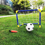 Portable Micro Soccer Goal Set (Net, Pump, Ball Included) Lightweight Indoor/Outdoor Gear For Park & Beach Training 1Set