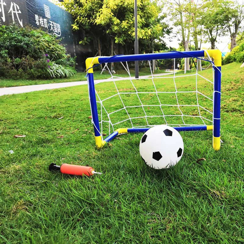 Portable Micro Soccer Goal Set (Net, Pump, Ball Included) Lightweight Indoor/Outdoor Gear For Park & Beach Training 1Set