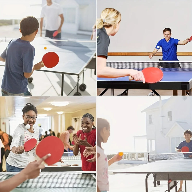 Ping Pong Paddle Set, Portable Table Tennis Set with Retractable Net & Carry Bag,40+ Ping-Pong Balls