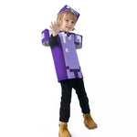 Pixel Adventure Role-Play Costume Set for Kids – Game-Inspired Boys' & Girls' Outfit for Holiday Parties, Stage Performances & Christmas Gifts