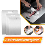 KitchenAed 316 Stainless Steel Panel and Chopping Board Kitchen Household Thickened Double Sided Cutting Board Block Kneading Dough Board