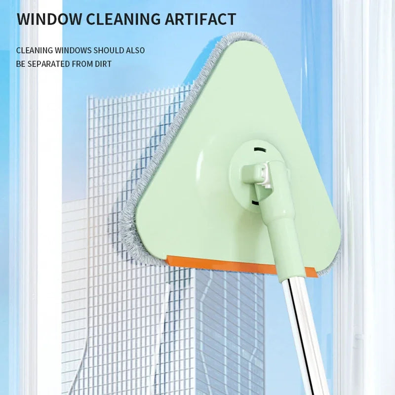 Rotating Mop Microfibers Mop and Bucket Set Floor Washing Mops Triangle Window Washing Mops Household Cleaning Tools for Home