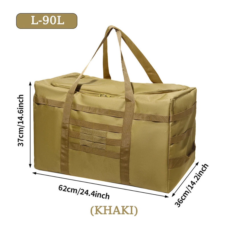 Large Camping Duffle Bag 60L/90L Capacity Camping Backpack