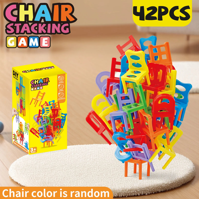 Chair Stacking Toy Set, Stacking Chairs, Parent-Child Gathering Interactive