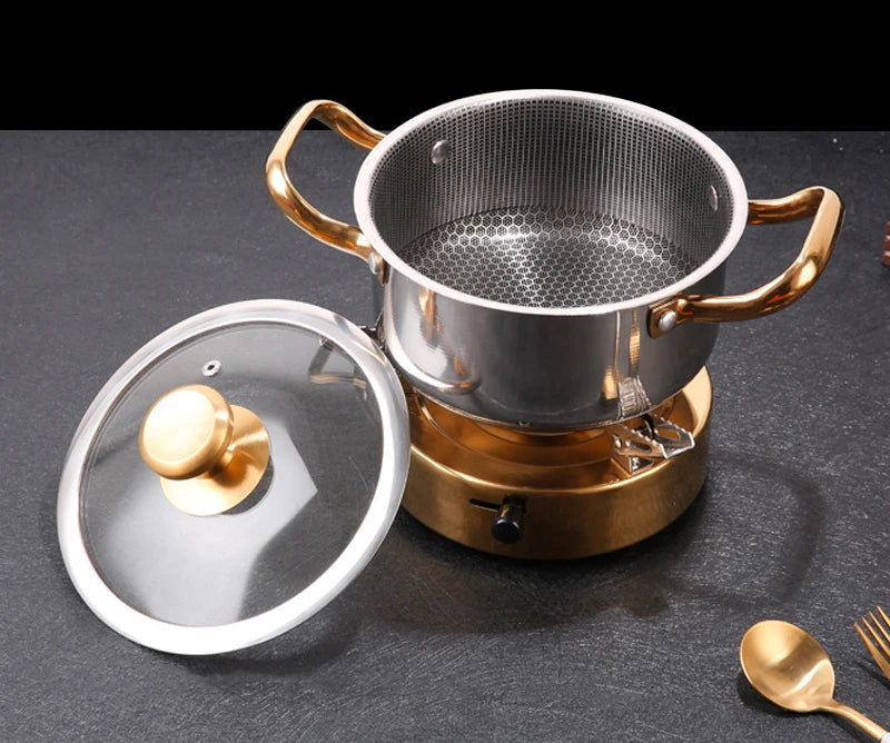 east Essentials Stock 3, Stock Pot Honeycomb Non-stick Pot with lid