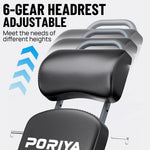 PORIYA 9 in 1 Foldable Adjustable Weight Bench Fitness Bench Adjustable Bench Gym